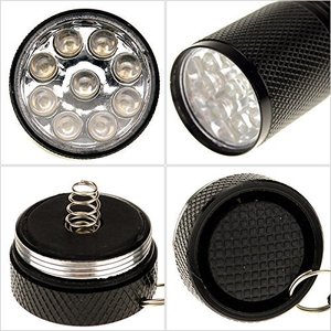 Nhỏ Đèn pin 395nm <span class=keywords><strong>9</strong></span> <span class=keywords><strong>LED</strong></span> mini xách tay tia cực tím Torch ánh sáng UV đèn pin - Product Image 4