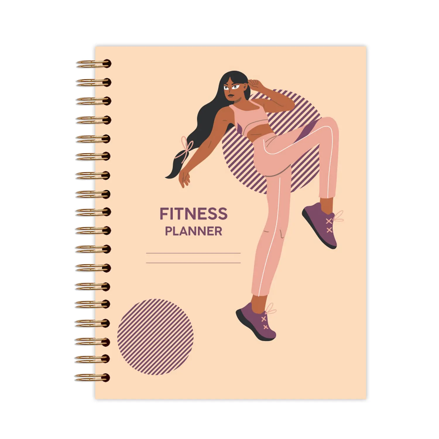 Custom Printing Spiral Notebook Workout Planner Log Book Self Management Self Care Journal Fitness Journals Exercise Books