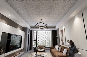 Plafonds en tôle, faux <span class=keywords><strong>plafond</strong></span> en PVC de style victorien et panneau de <span class=keywords><strong>plafond</strong></span> PL50 <span class=keywords><strong>blanc</strong></span> <span class=keywords><strong>mat</strong></span> - Product Image 2