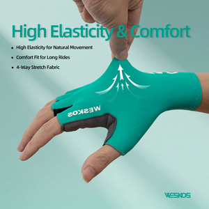 Yazlık Yarım Parmak Bisiklet Eldivenleri-Nefes Alabilen File Jel Dolgulu Kaymaz İpli Kapatmalı Hızlı Kuruyan Bisiklet Eldivenleri Erkekler ve Kadınlar için - Product Image 2