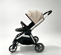 Poussette 2 en 1 Ningbo Youbei, design pliable et léger, noire et personnalisable pour bébé, idéale pour l'extérieur