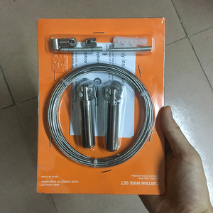 Accesorios Multifuncionales para Cables de Acero Inoxidable de 5 Metros, <span class=keywords><strong>Tensor</strong></span> de Cortina Plegable, Juego de Varillas para <span class=keywords><strong>Tendedero</strong></span> con Componentes Metálicos - Product Image 1