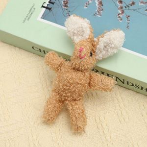 Fluffy Cartoon Long-Fur Jointed Rabbit Plush <b>Doll</b> <b>Accessory</b> Handmade DIY Keychain Pendant - Product Image 2