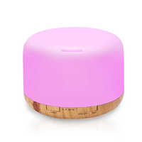Diffuseur d'huiles essentielles 500ML humidificateur ultrasonique d'aromathérapie rond 7 couleurs changeantes LED diffuseur d'arôme humidificateur