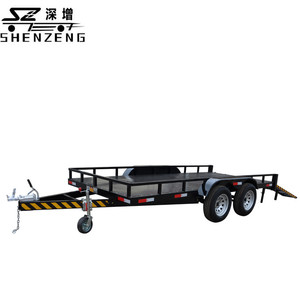 新型デザインの車運搬用トレーラー、タンデム式、ランプ付きカートレーラー - Product Image 1