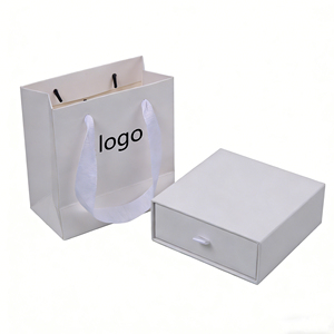 Factory Direct Customizable White Jewelry Packaging Set With Drawer <b>Box</b> <b>Gift</b> Bag Elegant Ideal for Necklace Bracelet Packaging - Product Image 1