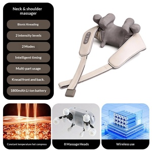 Masajeador de Cuello con Amasamiento Profundo, Calor y Múltiples Modos - Mini Shiatsu Inalámbrico 5D para Alivio del Dolor y Masaje de Tejidos Profundos - Product Image 4