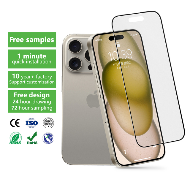 Premium Customize 2.5D 3D 9H Anti-Static Matte Screen Protector for IPhone 11 12 13 14 15 16 Pro Max
