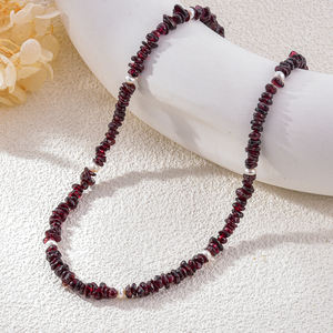 Collar de Perlas de Agua Dulce y Virutas de Granate Natural Metafísico, Joyería Curativa para el Día de la Madre y Promociones de Cumpleaños - Product Image 2