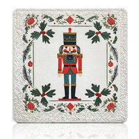 Fond vert foncé, branche de pin de Noël, pomme de pin, cloche, bonhomme en pain d'épices, flocon de neige, bordure de baies, pliable, moderne, américain