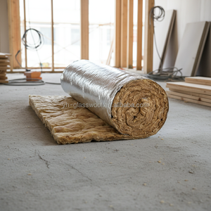 Rouleau de couverture en fibre de verre marron utilisé pour les murs, les toits et les sols, rouleaux d'<span class=keywords><strong>isolation</strong></span> en fibre de verre - Product Image 1