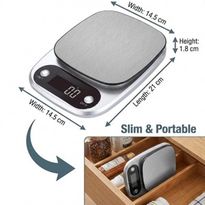 <span class=keywords><strong>Balance</strong></span> <span class=keywords><strong>de</strong></span> <span class=keywords><strong>cuisine</strong></span> électronique numérique LCD ABS 3kg/5kg/10kg, précision 1g/0.1g, <span class=keywords><strong>balance</strong></span> alimentaire - Product Image 4