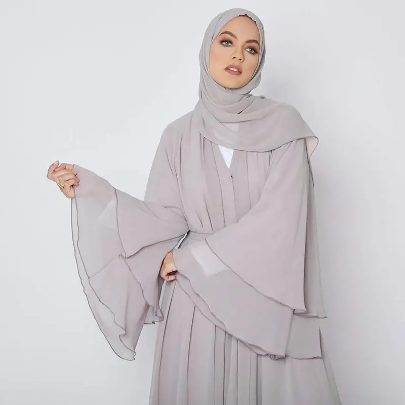 Chiffon Kaftans Abaya Dubai Dresses For Women Pakistani Turkey Islamic Muslim Hijab Modest Dress Robe Longue Djellaba Femme