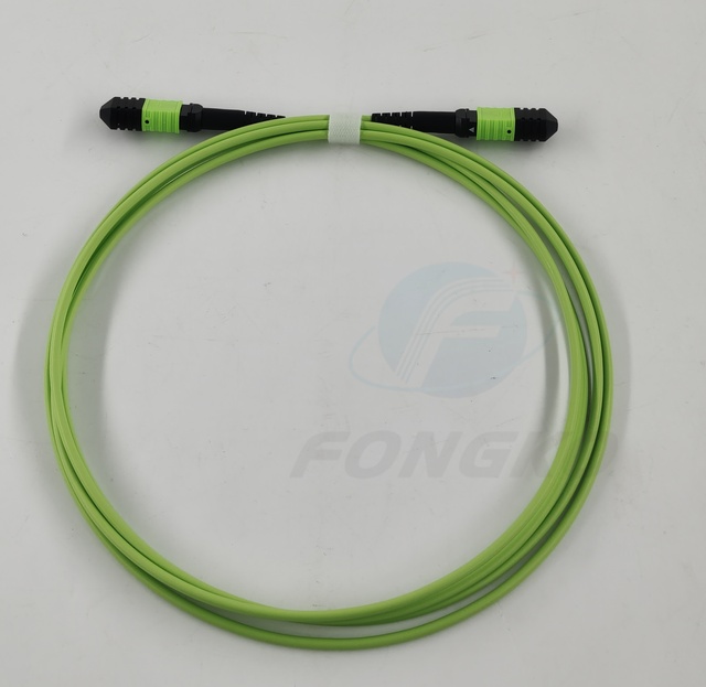 MPO Female/MPO Male FTTH Optical Jumper 12 Cores OM5 PVC Fiber Optic Patch Cord