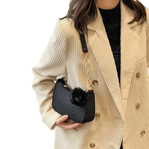 Sac à bandoulière tendance pour femme, sac à main décontracté en feutre, sac messager sous le bras, couleur unie, mini sac pour femme, vente en gros - Product Image 4