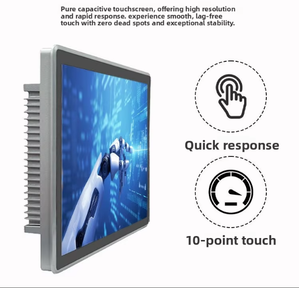 12.1/15.6/21.5 Inch Industrial All-in-One Panel PC IP65 Waterproof Embedded Install True Flat Capacitive Touch Screen SSD Stock