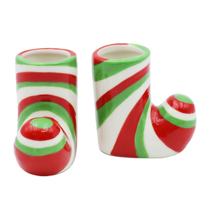 Venta al por mayor hecho a mano casa bar Navidad decorado vaso de chupito hecho a medida calcetines de cerámica únicos vasos de chupito de Tequila - Product Image 4