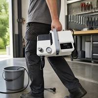 Nouvelle nettoyeuse haute pression portable DK1215 120 bars 6,5 L/min avec seau d'aspiration en acier inoxydable certifiée CE pour le nettoyage