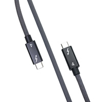 Kabel USB4 Tipe C 40Gbps 8K 60Hz 240W Nylon Braided Kompatibel Thunderbolt 4 Kabel Pengisian Cepat