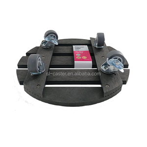 ओम अनुकूलन योग्य हल्के 60 किलोग्राम भार wpc लकड़ी की गुड़िया 4-पहिया ट्रॉली गाड़ी भंडारण और उपकरणों के लिए टिकाऊ मंच के साथ - Product Image 1