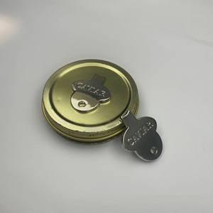 Cao Cấp Tùy Chỉnh Emboss Logo Vàng Màu Kim Loại Hợp Kim Caviar Cá Chai Mở Caviar Tin Có Thể Mở Tin Key <span class=keywords><strong>Opener</strong></span> - Product Image 4
