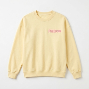 Bulk Oversized 100% Cotton Graphic logo Custom Drop Shoulder Long Sleeve Crewneck <strong>fleece</strong> <strong>Women's</strong> Hoodies &amp; Sweatshirts Casual - Product Image 3
