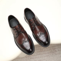 Nouvelles Chaussures Habillées en Cuir Véritable pour Hommes Style Brogue – En Stock