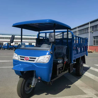Tricycle benne basculante motorisé diesel à trois roues, prix abordable, pour le transport de sable et gravier sur chantier