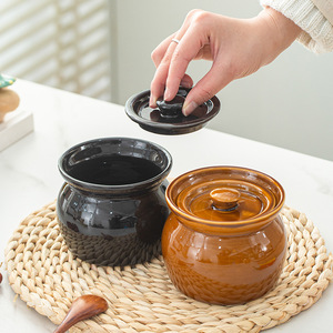 Pot en <span class=keywords><strong>terre</strong></span> <span class=keywords><strong>cuite</strong></span>, pot à soupe, pot à mijoter, pot à ragoût résistant à l'<span class=keywords><strong>eau</strong></span>, pot à soupe avec couvercle, bol en <span class=keywords><strong>terre</strong></span> <span class=keywords><strong>cuite</strong></span> résistant à la chaleur, pot en céramique - Product Image 4