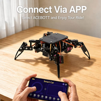 Kit de robot araignée DIY ACEBOTT OEM personnalisé pour l'éducation des enfants à l'ingénierie, à la science, à la technologie et à la mathématiques (STEM), avec application WIFI ESP8266, pour l'apprentissage du codage DIY avec Arduino