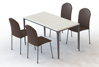 Ensemble de meubles de salle à manger familiale moderne Top table à manger rectangulaire en bois MDF usine best-seller luxe nordique 4 6 meubles de maison
