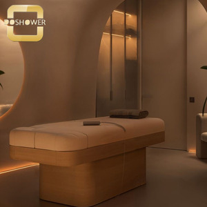 Moderno Gabinete de Almacenamiento Color Madera Clara para Spa con Carrito de Esteticista para Estudio de Cosmética, Clínica y Sala de Estar - Product Image 2