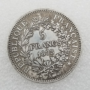 Réplique de la vieille pièce de monnaie française de 5 francs <span class=keywords><strong>Hercule</strong></span>, copie en laiton - Product Image 6