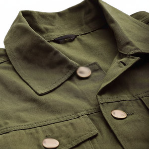 Veste en jean tendance pour hommes design uni tissu en coton de haute qualité vêtements d'extérieur doux et confortables avec impression personnalisée OEM - Product Image 1