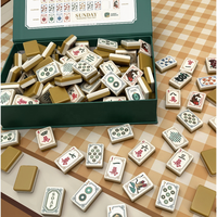 Juego de Mahjong Americano Ginger Gold, 160 Fichas Acrílicas, Mah Jongg Jumbo de 36 mm con Letras Grandes, Juego Completo Personalizado OEM al por Mayor