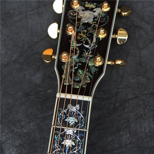 Cocobolo-<span class=keywords><strong>guitarra</strong></span> acústica de lujo, <span class=keywords><strong>guitarra</strong></span> con incrustación de abulón, hecha a mano - Product Image 4