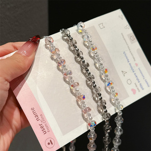 Nuova fascia alta di fascia alta con cinturino da polso lungo per telefono con cinturino in strass e catena per telefono di fascia alta - Product Image 3