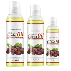 Aceite de semillas de jojoba dorada, 100% natural, para cabello y piel, con etiquetas privadas OEM, el más vendido