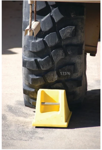 Nhiệm vụ nặng nề 40 tấn <span class=keywords><strong>PU</strong></span> bánh xe chock với nhôm xử lý và cơ sở cao su - Product Image 5