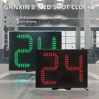 Cadran en ABS écologique, grand écran LED de 8 pouces, chronomètre de tir de 24 secondes pour l'entraînement au basketball, compte à rebours numérique de 0 à 99 secondes
