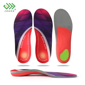 JOGHN 3cm New Pu Flat Feet Orthopedic Gel Plantar Fasciitis Palmilhas Corretivas Fitness Walking Arch Support Orthotic Insoles