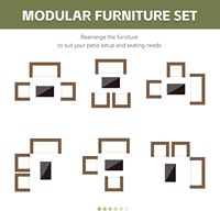 Canapé de patio, table et chaises d'extérieur, meubles de jardin
