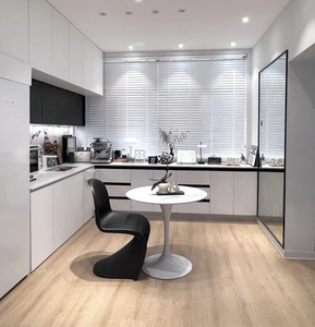 Tende in <span class=keywords><strong>Legno</strong></span> di Produzione Industriale, Tende Solide per Finestre di Colore Bianco, Stile Semplice, Certificate per Cucina e Camera da Letto - Product Image 3