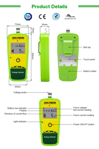 เครื่องทดสอบรั้วไฟฟ้า HPSFENCE, เครื่องวัดแรงดันรั้วไฟฟ้าแบบดิจิตอล ผลิตจากวัสดุ ABS สำหรับการเกษตร ทนทานและพกพาสะดวก - Product Image 3