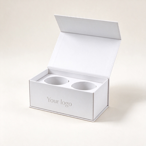 Boîte cadeau rigide à charnière magnétique inclinée personnalisée, luxe, logo en feuille d'or, boîte en papier rigide avec insert en mousse EVA pour bougie parfumée - Product Image 3