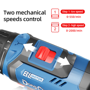 Dongcheng 20V Tùy Chỉnh Chất Lượng Cao Lithium Battery Tools 22 + 2 Mô-men Xoắn Ly Hợp Tác Động Cordless Hammer Khoan - Product Image 3