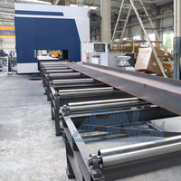 Équipement de laser de fibre de CNC en acier de construction Machine de coupeur de laser en acier de section de H pour la fabrication d'atelier de tour de construction