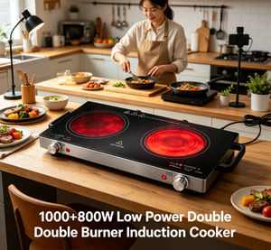 Cuisinière infrarouge portable 1800W à double brûleur, cuisinière électrique à 2 brûleurs avec commandes à bouton pour tous types d'ustensiles de cuisine - Product Image 4