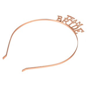 Diademas Metálicas Color Rosa para Despedida de Soltera, Diademas con Letras de Equipo de Novia para Chicas - Product Image 4