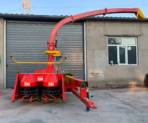 Traktör çift sıralı mısır ve Napier çim yan monte silaj ekin hasat makinesi römork ile monte - Product Image 3